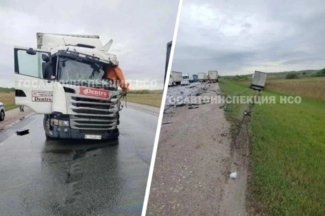 На трассе «Иртыш» 43-летний водитель «Скании» уснул за рулём, выехал на встречную полосу и столкнулся с «Ситрак» и КАМАЗом. Мужчина скончался на месте, движение организовали реверсивно.
