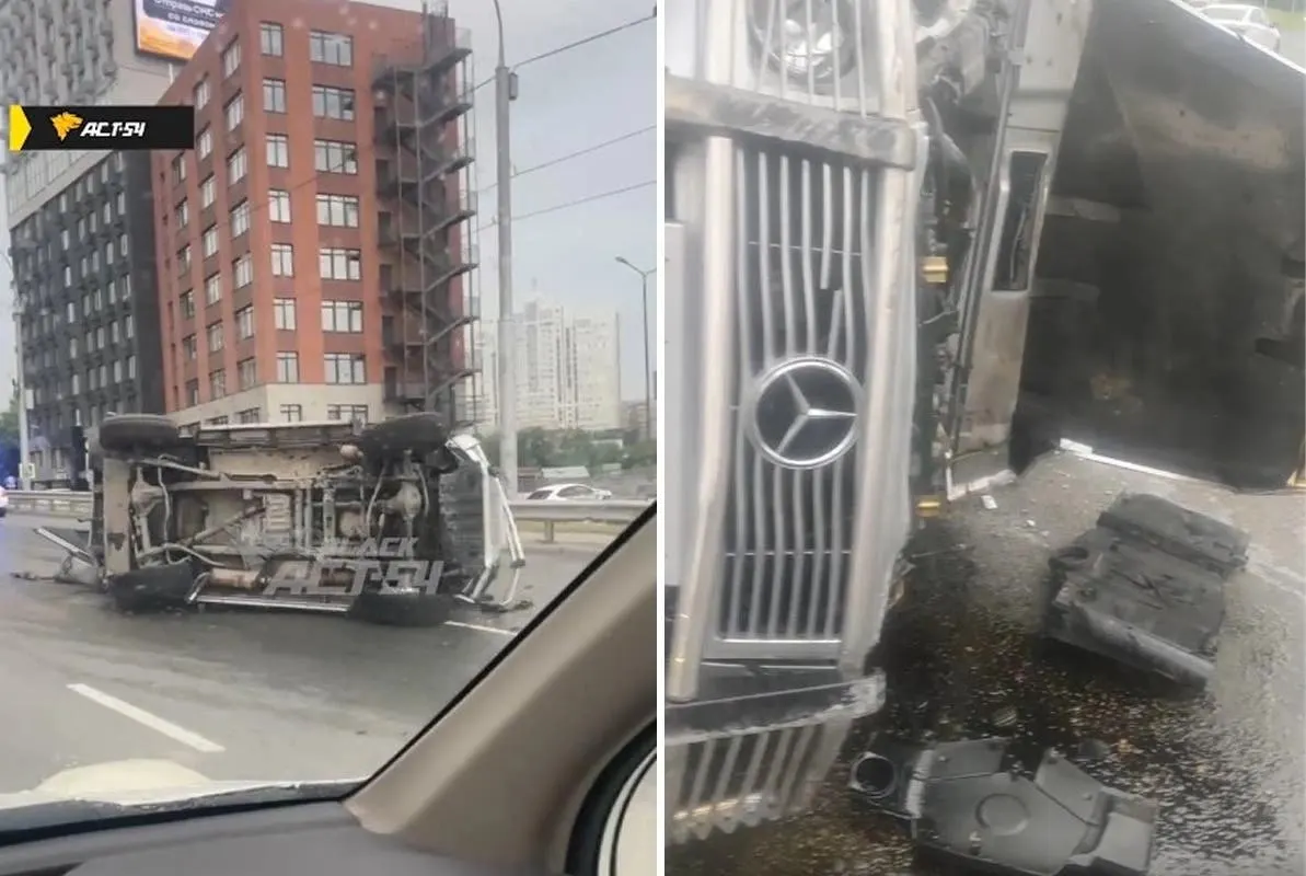 Рано утром на Ипподромской перевернулся Mercedes‑Benz возле дома №15; очевидцы заявляют, что водитель и пассажир ушли с места аварии.