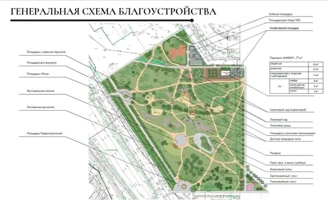Строительство сквера на Демакова близится к завершению: готовность около 75%, открытие запланировано на конец октября.