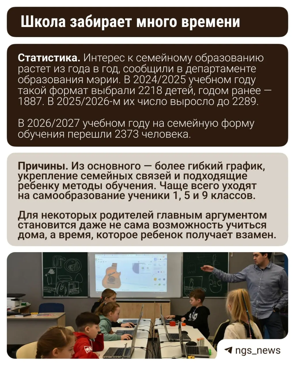 Семейное обучение набирает обороты в городе: чем формат помогает экономить время и гибко учиться, и какие вопросы возникают у родителей.