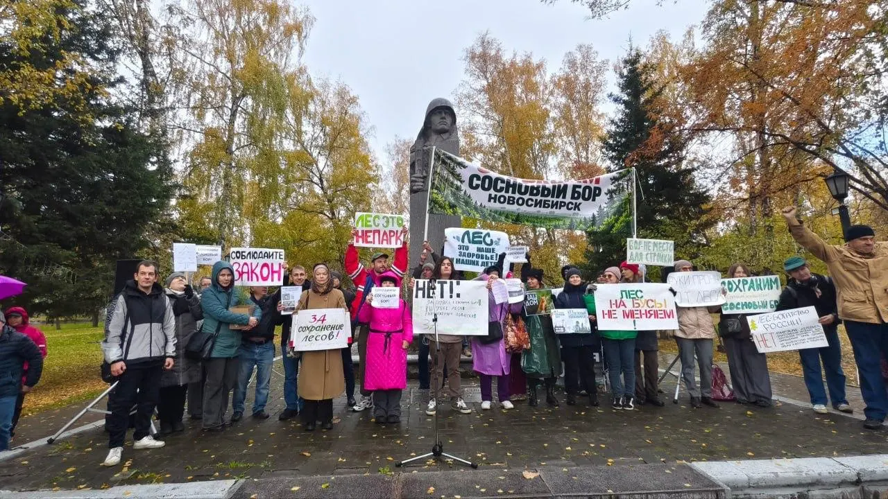 Около 300 горожан выступили против вырубки леса и потребовали сохранить территорию, не допуская капитальное строительство рядом с предприятием.